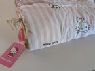 Hello Kitty Sanrio Pink White Stripe Summer Quilt Queen Size NWT