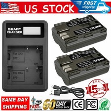 BP-511 Battery  LCD Dual Charger For Canon EOS 20D 300D 40D 50D BP-512 BP-514