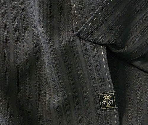 Tommy Bahama Hemd XL Herren schwarz bestickt Blumenmuster Fronttasche reduziert - Bild 4 von 10