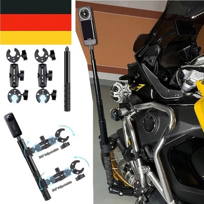 DE Motorrad Selfie Stick Halterung für Insta360 One X2 X3 X4 / DJI Action 2 3 4