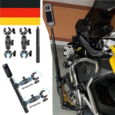 MARKENLOS DE Motorrad Selfie Stick Halterung für Insta360 One X2 X3 X4 / DJI Action 2 3 4