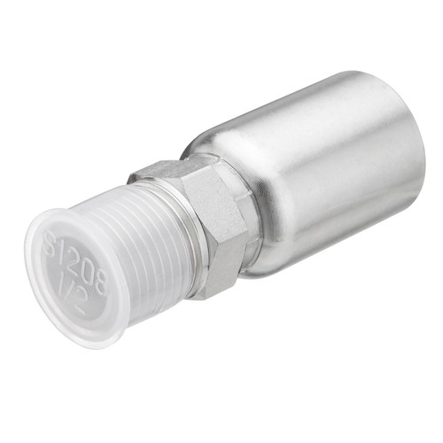 Confezione da 12 raccordi per tubi flessibili idraulici da 1/2", 1/2" I.D. Tubo x 1/2" NPTF maschio con protezione - Foto 11 di 17
