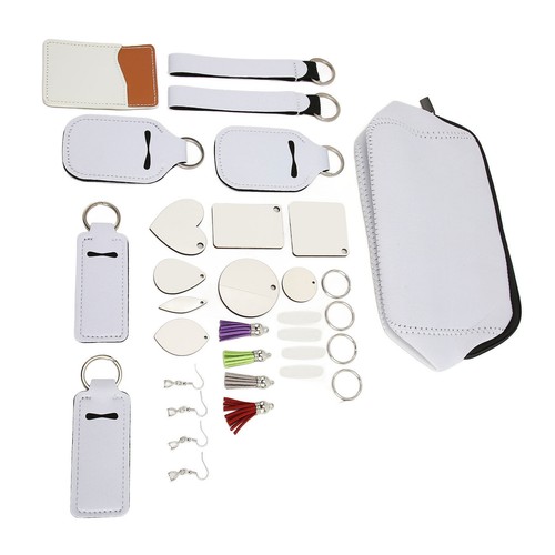 32 Pcs Sublimation Blanks Sublimation Heat Transfer Craft Earrings Cosmetic Bag - Picture 16 of 24