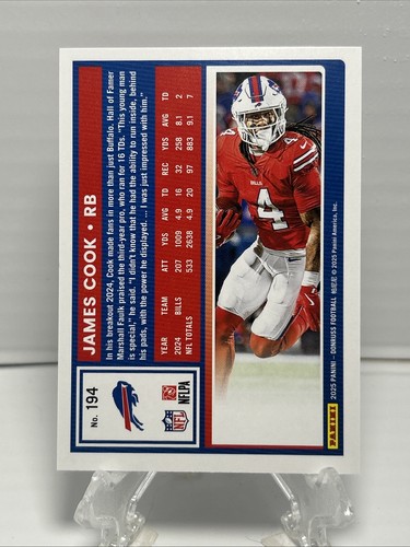 Panini Donruss 2025 - James Cook #194 rojo a prueba de prensa - Imagen 2 de 2