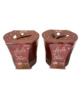 GLADE apple cinnamon cheer lot of 2 winter collection candles 4 oz each 