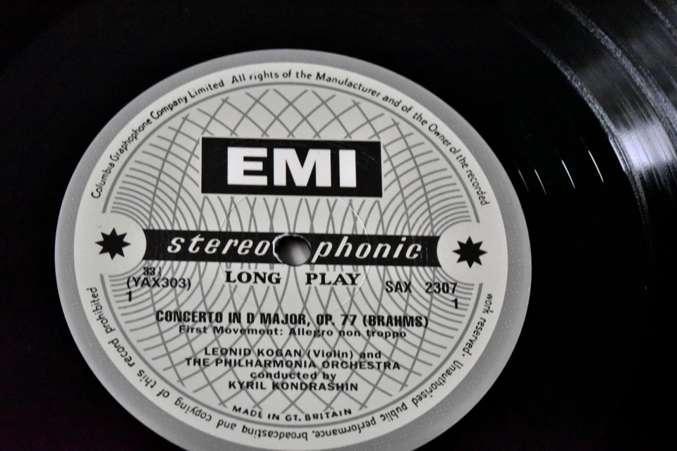 AUDIOPHILE TESTAMENT EMI SAX 2307 UK BRAHMS "Violin Cto" Leonid KOGAN NEW - Image 3 of 3
