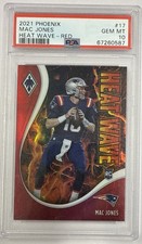 2021 Panini Phoenix HEAT WAVE RED/199 Mac Jones ROOKIE / PSA 10 GEM MINT  74/199