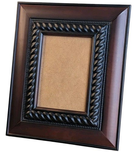 Ornate Walnut Picture Frame 10 x 12 Tabletop Faux Wood 4 x 6 Photo Dark Academia - 第 1/9 張圖片