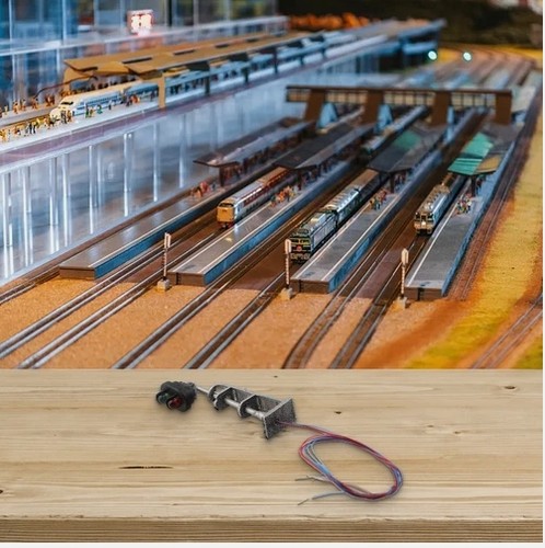 3pcs model railway N ratio 1:160 track signal 2-LED green red Block light - Picture 6 of 10