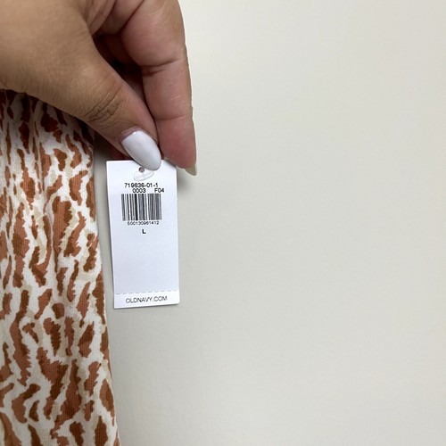 Neu mit Etikett Old Navy Umstandskleid Fit and Flare Midi Baumwolle Boho Gepard Gr. L  - Bild 4 von 8