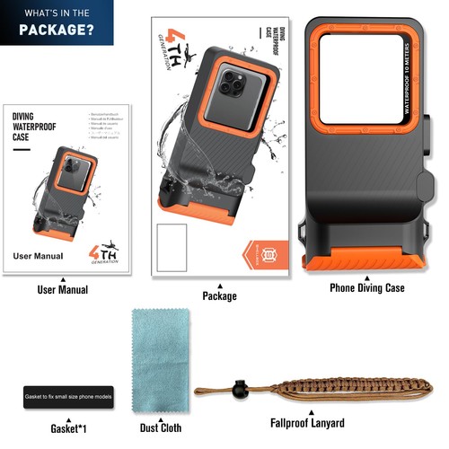 Waterproof Phone Case, Outdoor Diving Snorkeling Swimming Surfing Cover, Unde... - Picture 9 of 9