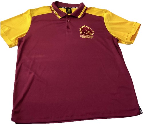 Camisa Polo Brisbane Broncos 2XL XXL Roja Amarilla NRL Apoyador Bordado Fútbol - Imagen 1 de 17