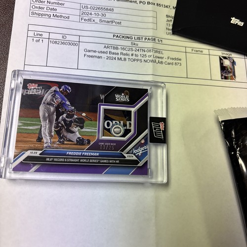 Freddie Freeman Topps Now # 873 World Series Base Relic #13/25 Dodgers - Foto 15 di 15