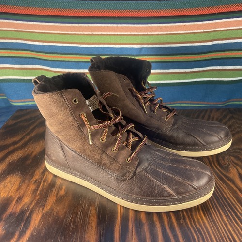 UGG Alastair 1008801 Brown Genuine Leather Insulated Lace Up Duck Boots Men 11 - Bild 2 von 9