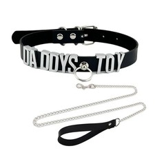 Collar BDSM Gift Pu Leather Custom Choker Necklace Punk DIY Chocker Party N4