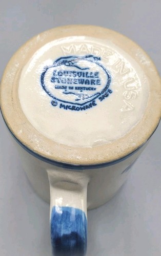 Louisville Pottery Mug "A Friend Loveth At All Times" Saying Stoneware Tulips - Picture 7 of 8