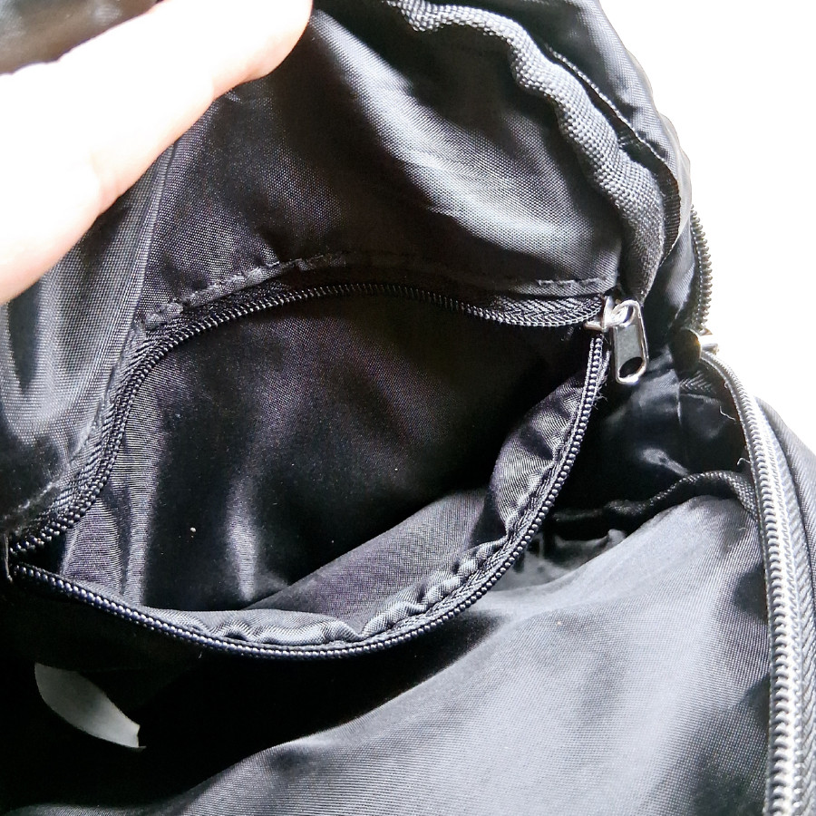 No Boundaries Black Nylon Mini Backpack Purse Con… - image 9