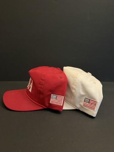 OFFICIAL RARE Cali-Fame USA 45 MAGA Trump White Made In America Trucker Hat ๐บ๐ธ - Picture 3 of 7