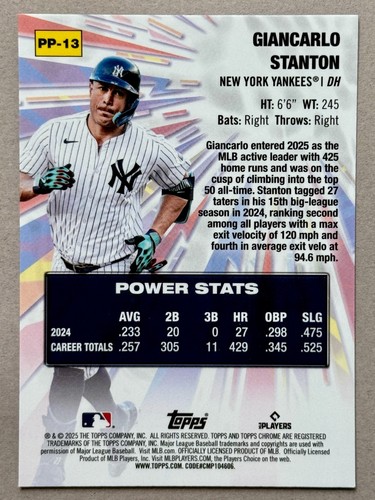 2025 Topps Chrome Power Players Insert - Pick Your Card - FREE SHIPPING - Bild 25 von 47