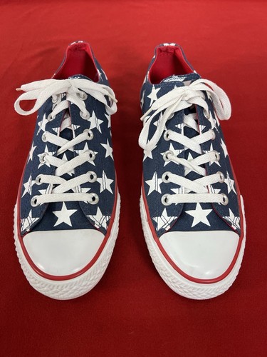 NEW Converse Chuck Taylor All Star Low Canvas Red/White/Blue 117326F Wm 10 Men 8 - Picture 2 of 13