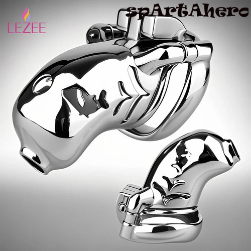 Jaula de castidad masculina portátil bloqueo hueco anillos anticaída jaula de cinturón de castidad - Imagen 3 de 33