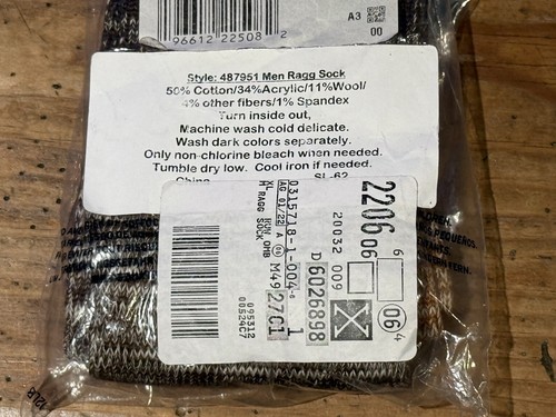 LANDS’ END Men’s RAGG Socks~Size XL~Russet BROWN OMBRÉ Marl STRETCH Cotton NEW - Bild 5 von 9