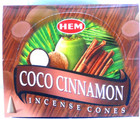 Incense Cones Coco Cinnamon Coconut Cinnamon 12 X 10 Pieces = 120