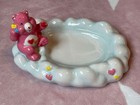 Vintage Care Bears Ceramic Soap Dish Love-A-Lot Heart Cloud 1980s