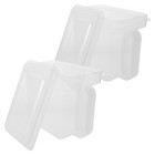  2pcs Kitchen Canisters: Clear Spice and Grain Storage Box with Lid - Airtight
