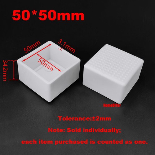 Round/Squar PVC Rubber Chair Feet Cover Table Furniture Leg End Cap Anti Scratch - Picture 39 of 46