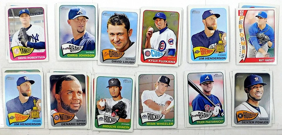 Лот из 34 бейсбольных карточек 2014 Topps Heritage MLB Джим Хендерсон Крис Джонсон - Изображение 2 из 3