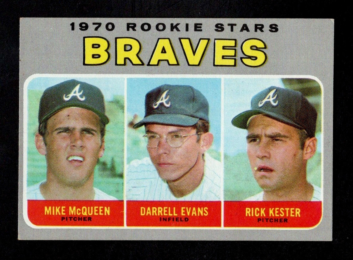 1970 Topps Baseball Card #621 Braves Rookie Stars Darrell Evans RC EX-MT af