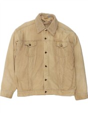 VINTAGE Mens Corduroy Jacket UK 42 XL Beige Cotton AF01