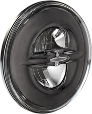 DRAG SPECIALTIES 7" Reflector-Style Headlight - Dark Chrome (Part 0555944)