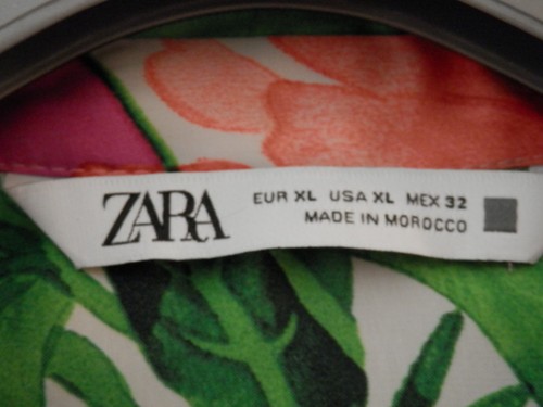 Zara Silky Satin Printed blouse Blouse Size XL - Picture 2 of 5