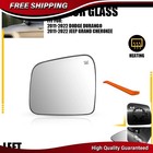 Left Driver Side Heated Mirror Glass w/Backing Plate For 2011-2022 Dodge Durango