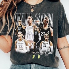 Aja Wilson Bootleg Basketball Shirt, Comfort Color Pepper Retro Unisex S–5XL