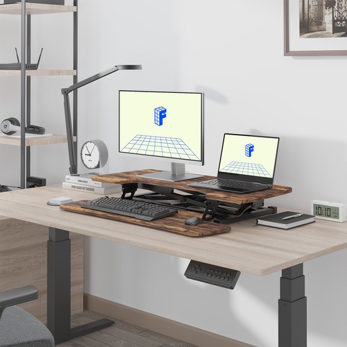 FLEXISPOT Standing Desk Converter 35'' Height Adjustable with Keyboard Tray - Picture 31 of 35