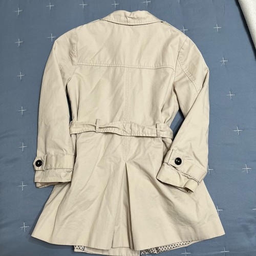 Zara Mädchen Trenchcoat Gr. 7-8 creme gefüttert Doppelknopf - Bild 2 von 6