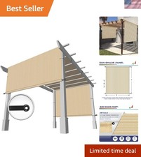 Stylish 12' x 16' Outdoor Shade Canopy with Weighted Rods for Privacy & UV Block