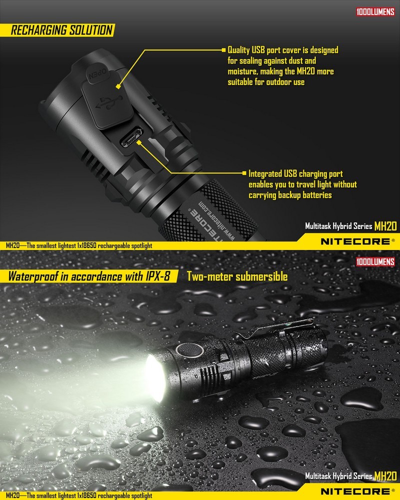 Lampe torche Nitecore MH20 - 1000 1000 - Lumens police militaire sécurité outdoor 7e686c Lampe torche Nitecore MH20 - 1000 1000 - Lumens police militaire sécurité outdoor 7e686c