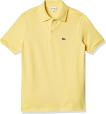 Lacoste Boys' Short Sleeve Classic Pique Polo Shirt, Yellow, 4YR
