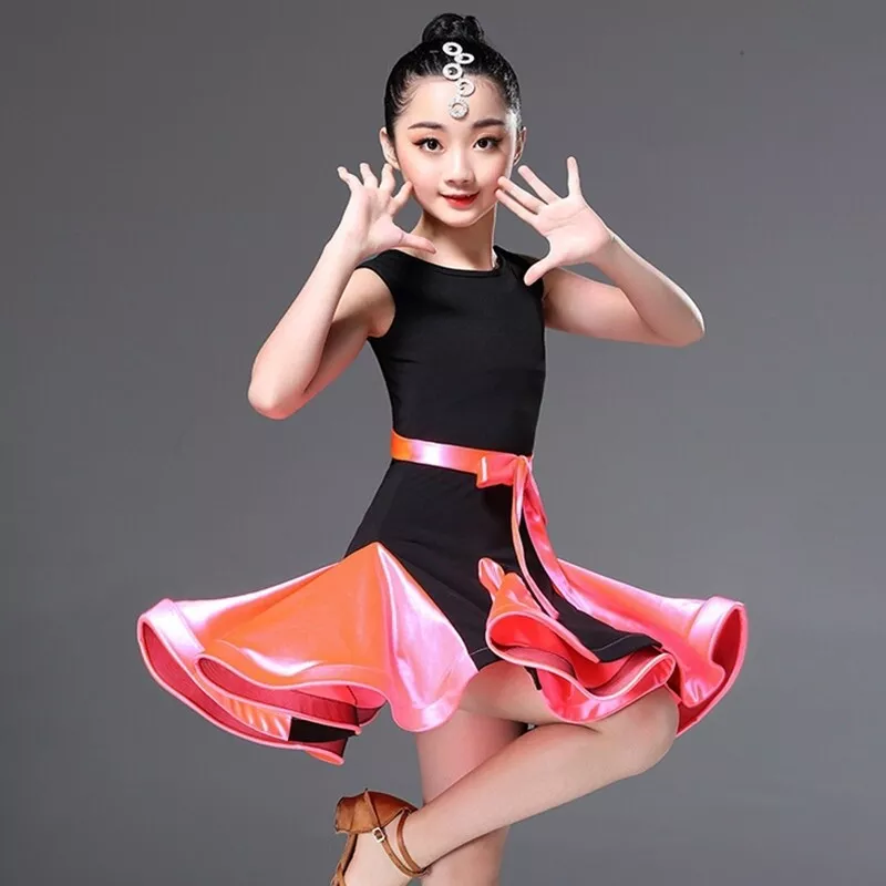 Vêtements de danse enfants filles latin jazz robe de danse costume  compétition r