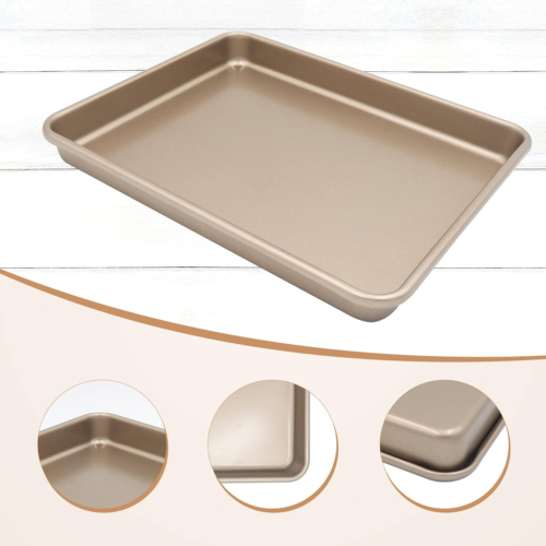 Toaster Oven Pans Set of 2, Shinsin 11-Inch Nonstick Baking Sheet Pans and Trays - Picture 3 of 12