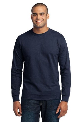 Port & Company PC55LS 50/50 Core Blend Long Sleeve Plain Blank T-Shirt S-6XL Tee - Picture 17 of 24