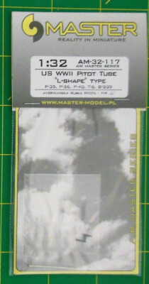 Master Model 1/32 US WWII pitot tube L-shape type for P-36/35/40, T-6, B-339 Master Model 1/32 US WWII pitot tube L-shape type for P-36/35/40, T-6, B-339