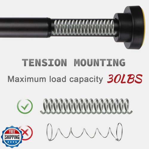 Thestoa Shower Curtain Rod Adjustable 43-78 inch, 1"Diameter Spring Tension C - Picture 2 of 5