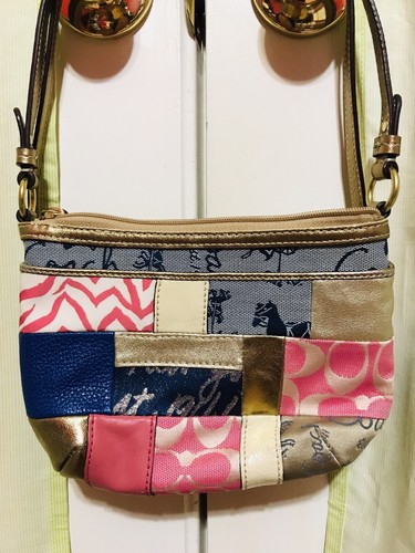 coach purse multicolor patchwork