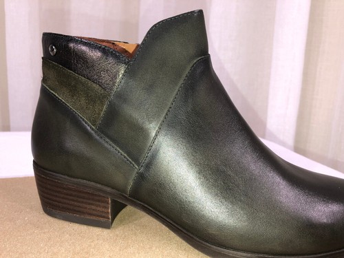 NEW PIKOLINOS Womens Daroca Leather/Suede Ankle Boot/Side Zip 40/US 9-9.5 Forest - Picture 12 of 20