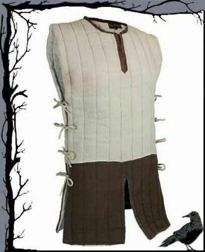 Gambeson dicker wattierter Mantel Aketon Mittelalter Jacke Weste Rüstung - Bild 2 von 9